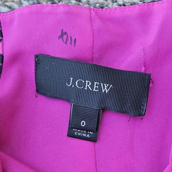 J. Crew Floral Midnight Fuchsia Purple Blue Silk Jumpsuit Strappy V-neck Size 0 - Picture 6 of 16